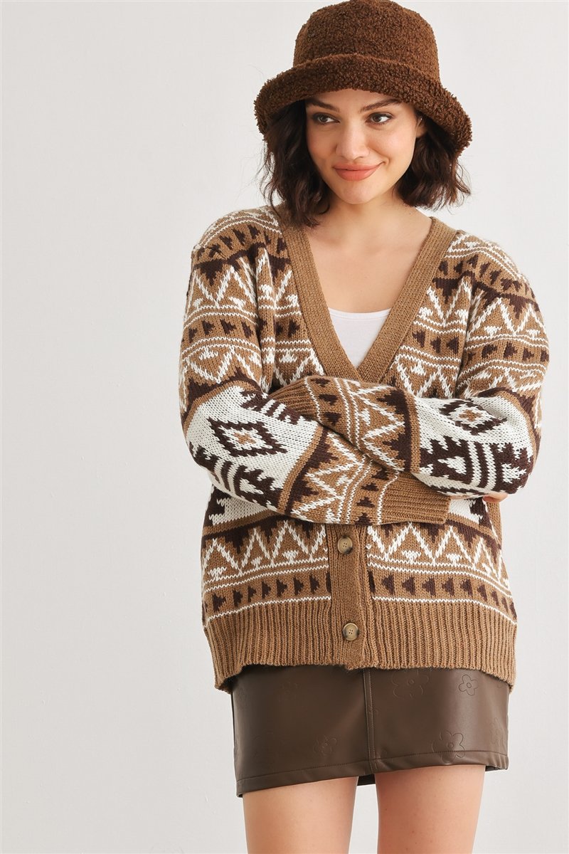 Knitted Ladies Button Up Cardigan Sweaters